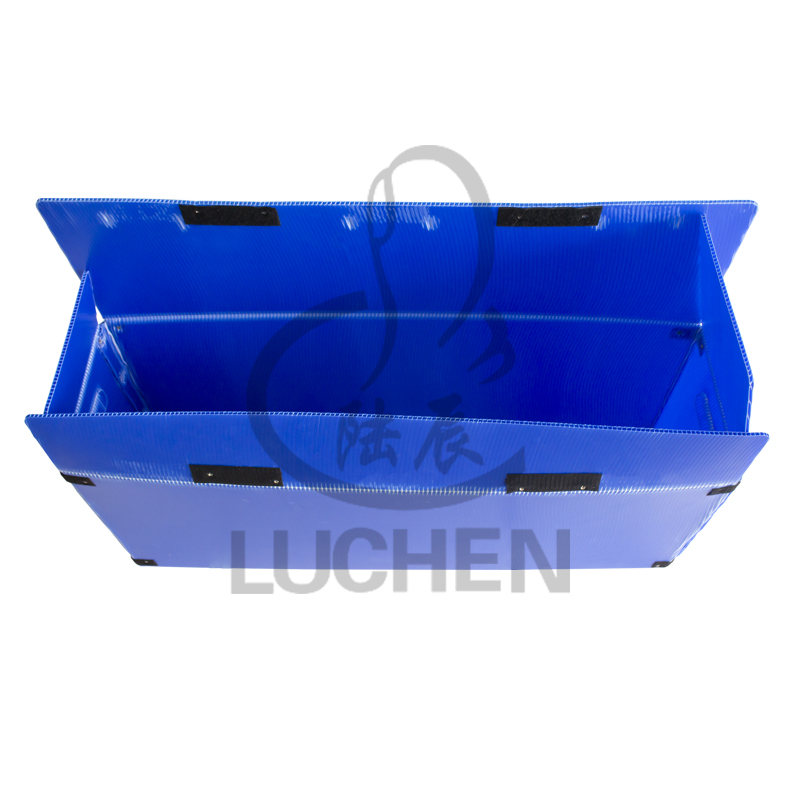 Foldable Plastic Container Hollow Sheet PP Shipping Box with Optional Functions