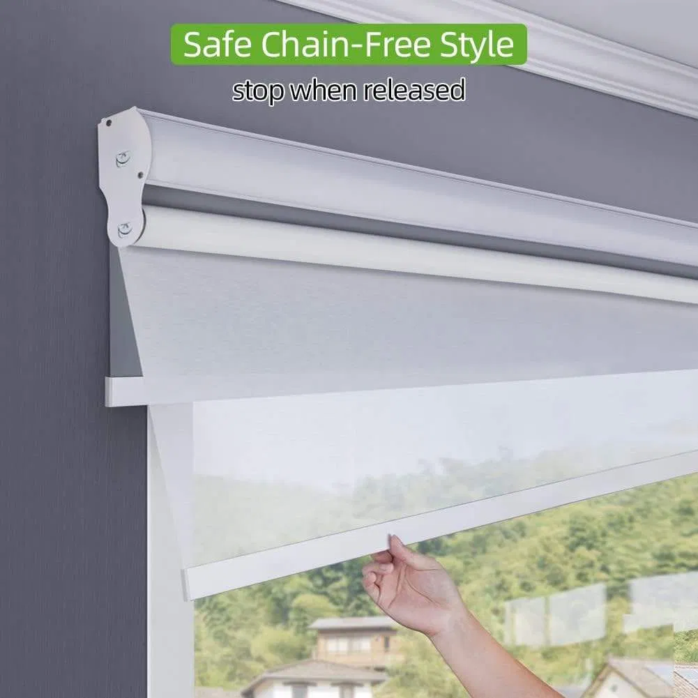Outstanding Roller Blinds with Double Shades Good Waterproof, Ventilation, Anti-Static, Dustproof