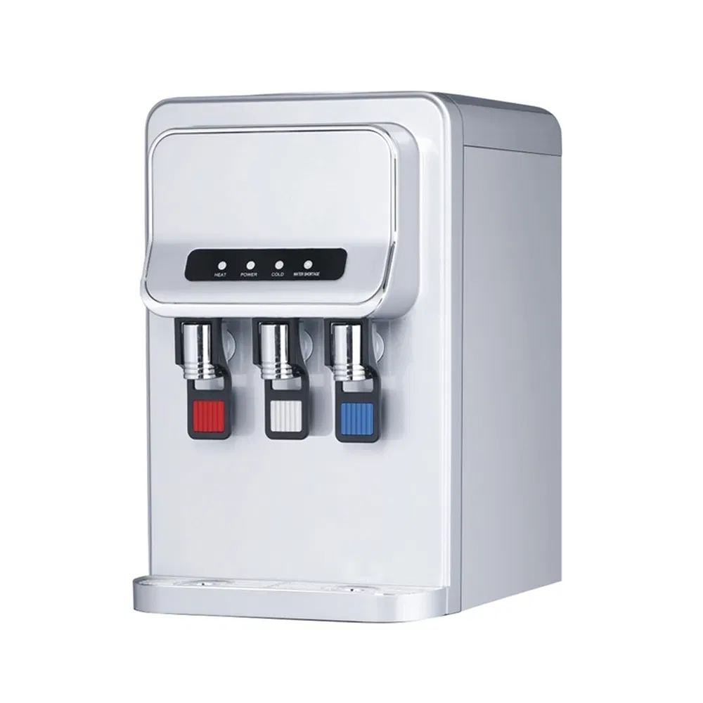 3 Taps Cold Hot Desktop Drinking Water Cooler Dispenser with Electric Compressor Cooling