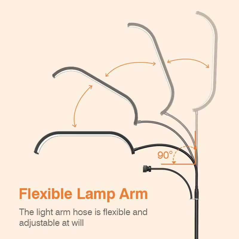 24 Inch LED Light Moon Lamp&LED Beauty Floor Lamp for Multiple Scenarious (Cosmetology/Tattoo/Manicure/Eyelash)