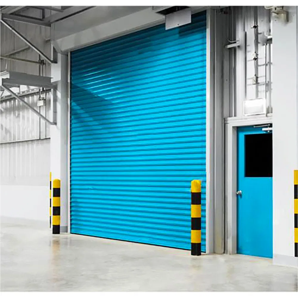 Warehouse Factory Spiral Security Roll up Fire Resistance Rolling up Steel Vertical Overhead Fire Curtain Roll-up Fireproof Fire Rated Roller Shutter Door