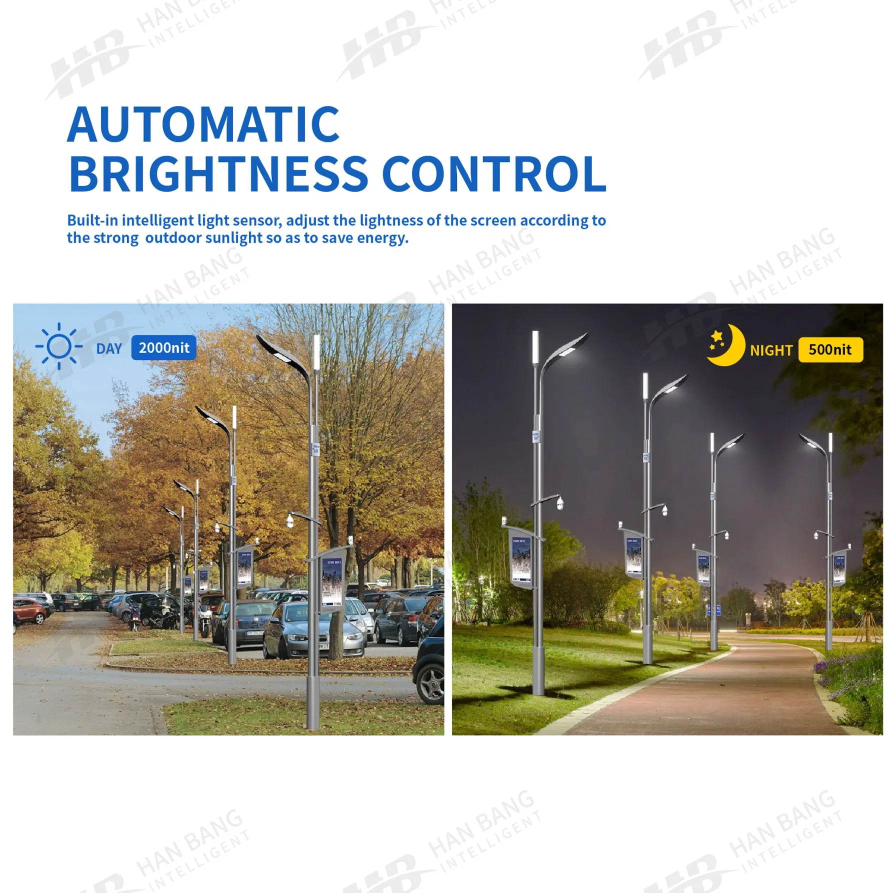 10.1/21.5/32 Inch Remote-Management Advertising Street Pole LCD Screen Digital Signage