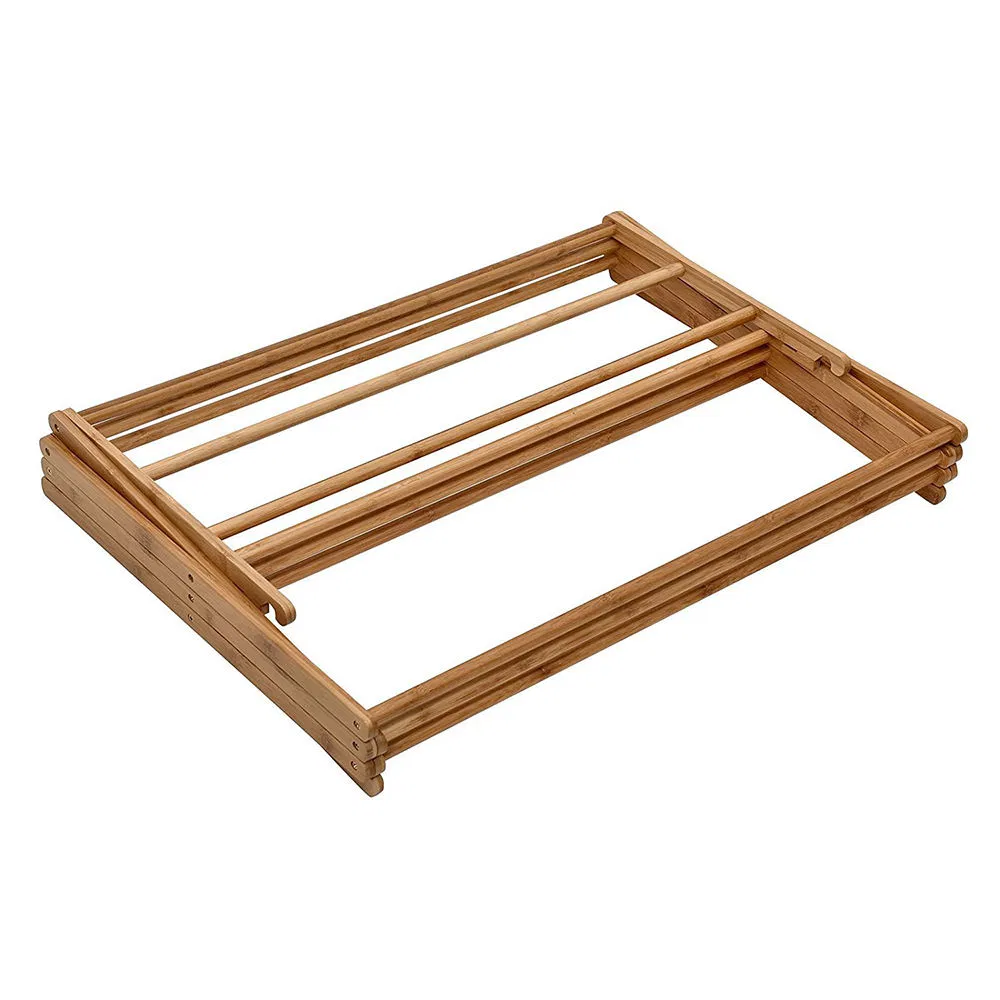 Folding Bamboos Clothes Drying Storage Rack
