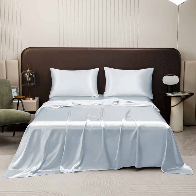 Plain White Bed Quilt Cover Double Coverlets Bed Sheets Bed Linen Pillowcases Guangdong Custom 4PCS Microfiber Polyester Bedding Set for Hotel