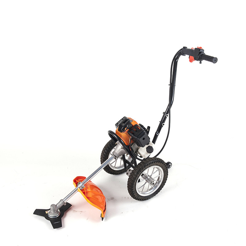 Flexible Wheeled Manual Multifunctional Lawn Mower Gasoliner Trimmer Grass Brush Cutter (TFC430)