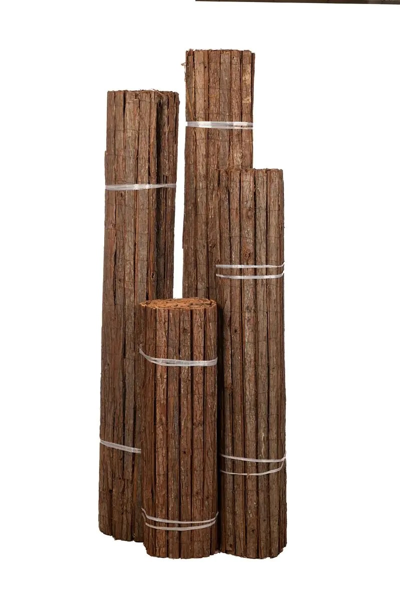 Double-Sided Tree Bark Fence Roll for Natural Privacy