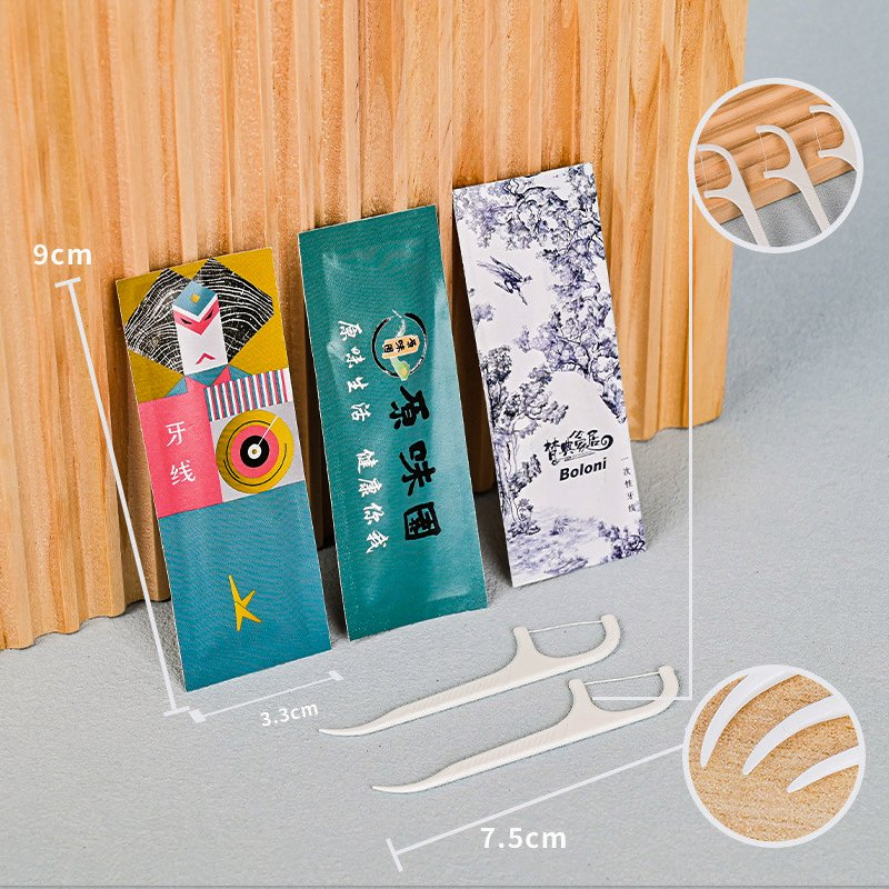 Custom Dental Floss Pick Individually Wrapped Dental Floss Sticks Eco Friendly Kids Adult Dental Floss with Logo