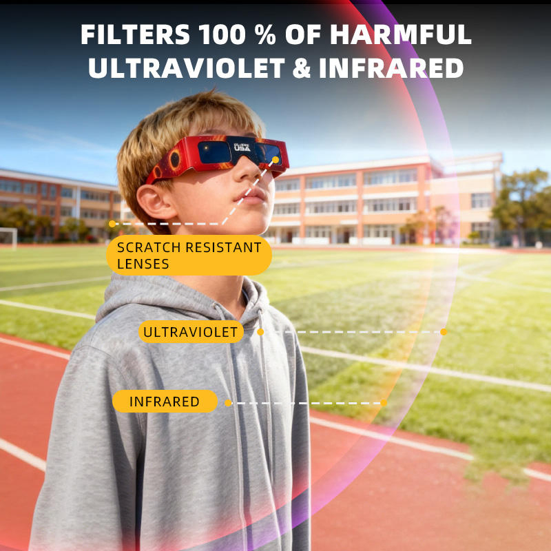 Factory Wholesale ISO CE Cardboard 3D Glasses Solar Eclipse Glasses for Sun