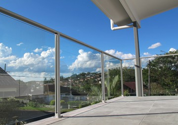 Rocky Terrace Glass Railing System U Channel Glass Fence