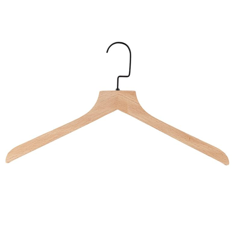 Beech Wood Wide Shoulder Natural Color Without Lacquer for Coat Hangers