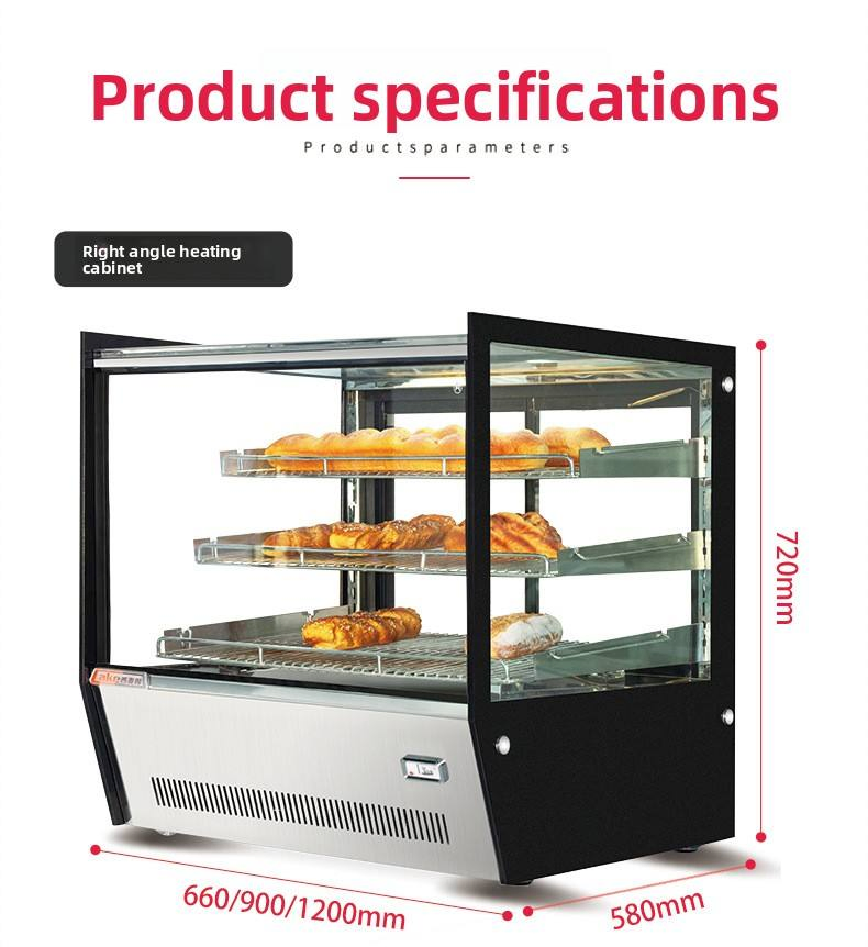 Reliable Commercial Desktop Food Display Insulation Heating Cabinet Tool