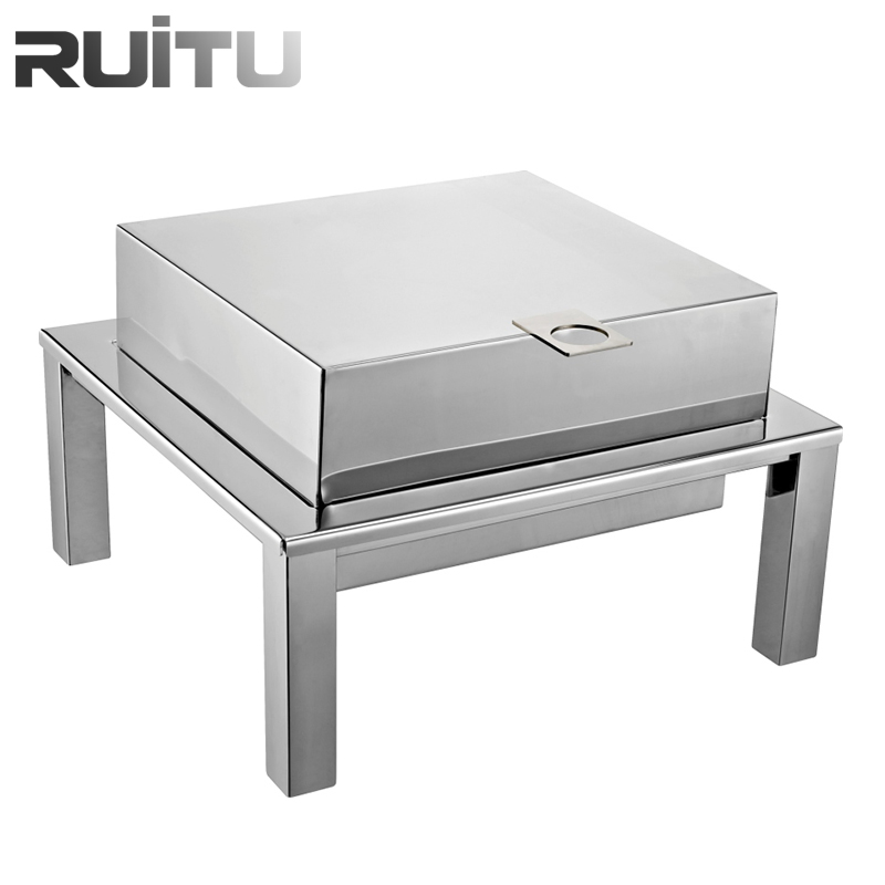 Hotel Amenities Banquet Supply Hydraulic Cover Small Wedding Chef Set Arabic Design Cheffing Dish Stainless Steel Food Warmer Golden Buffet Chefing Dish