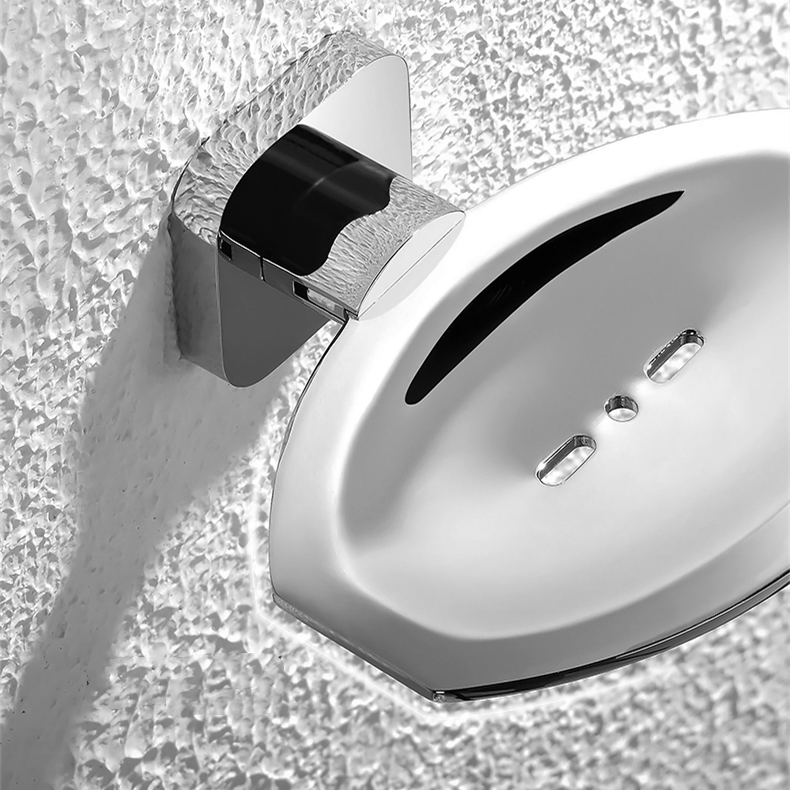 Fashionable Design Wall Mounted Solid Brass and Glass Soap Holder Soap Dish