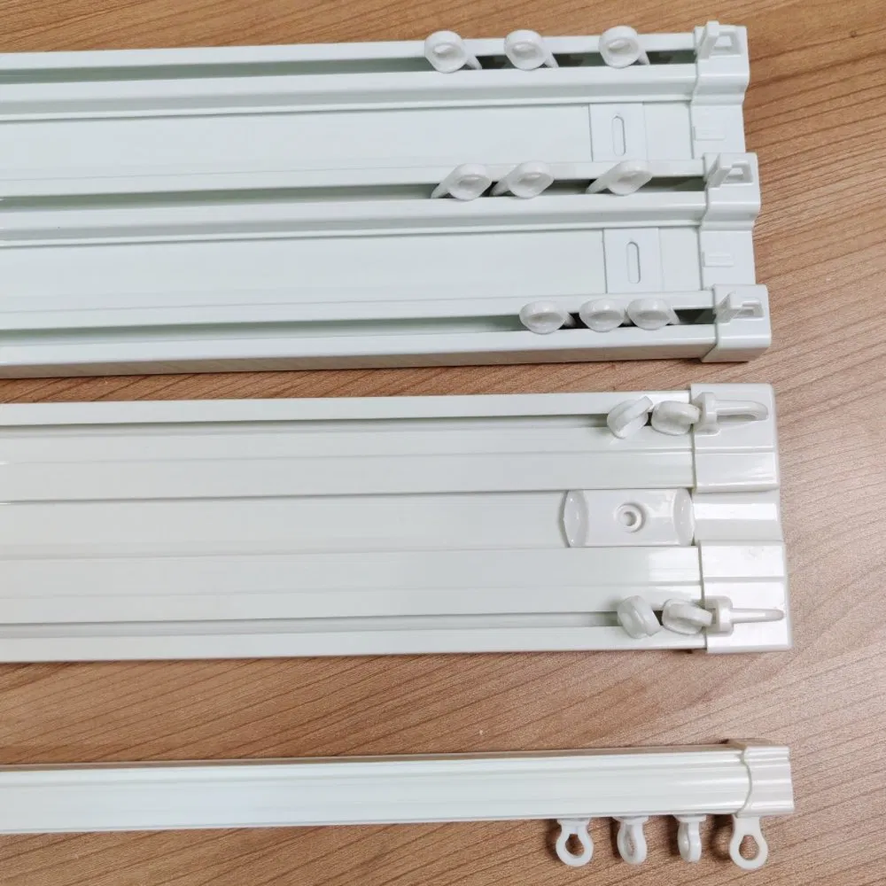 White Triple Track Curtain Rail for Industrial Wind Projects