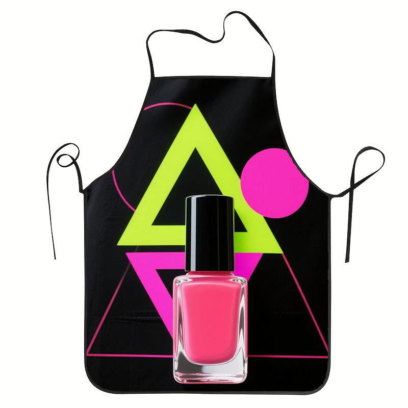 Custom Fashionable Colorful Print Kitchen Cooking Bib Waterproof Stain-Resistant Work Apron