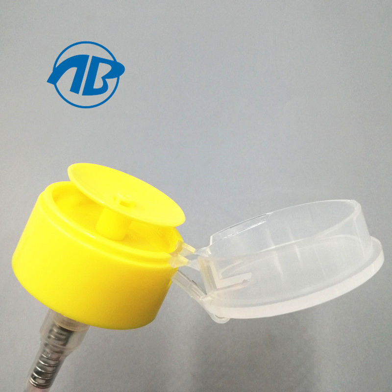 Yellow 33mm Hand Press Nail Polish Pump for Skincare Lids Use