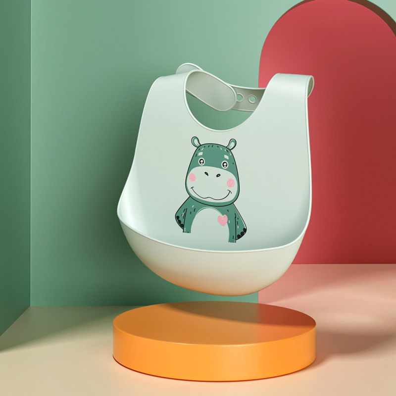 Food Bibs Waterproof Ultra-Soft Children Children's Drool Pocket Silicone