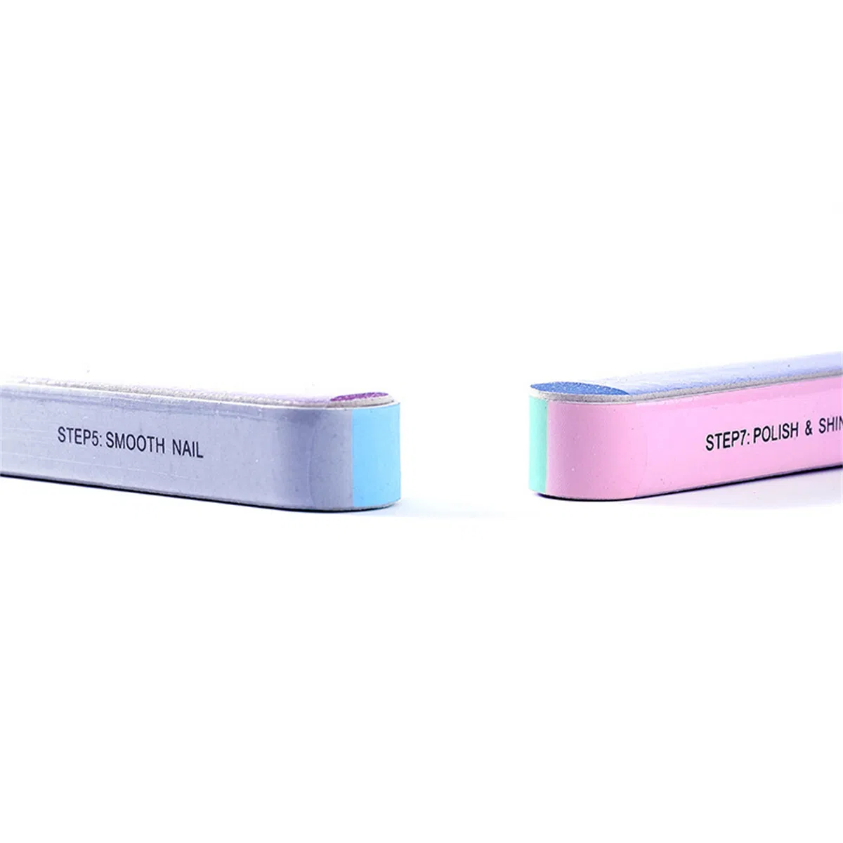 Wholesale 7 Sides Colorful Nail Buffer Block Nail File 7 Sides Sponge Nail Buffer Polishing Sanding Block for Nail Tools