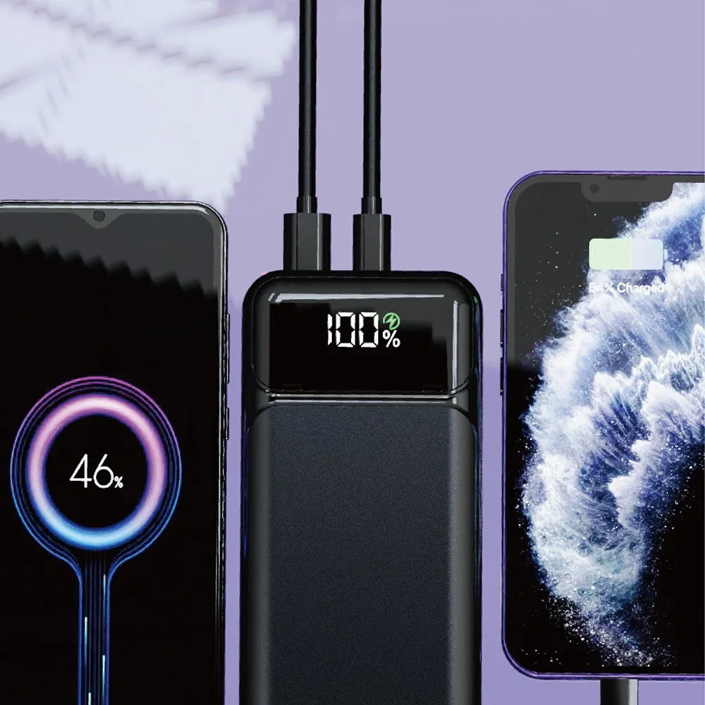 Trending Product Electronic Portable LCD Digital Power Banks Pd 22.5W Fast Charging Wholesale 30000mAh Power Bank