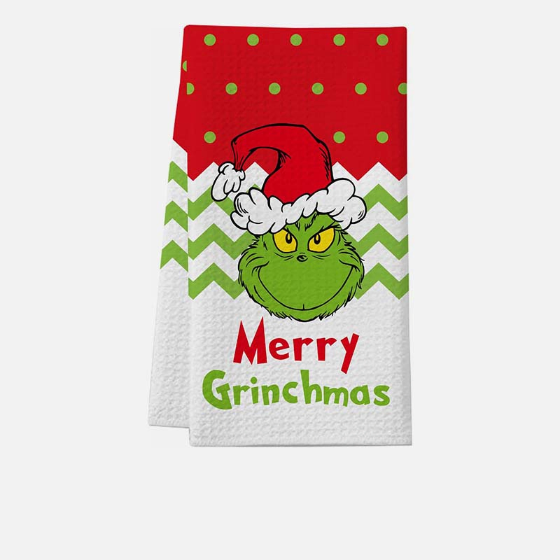 Microfiber Bathroom Hand Towel with Personalized Logo Thick Waffle Kitchen Dishcloth