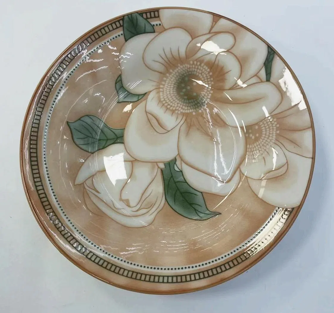 Eco-Friendly Healthy Pad Printing 3 Soup Plate 8" Porcelain Ceramic Tableware