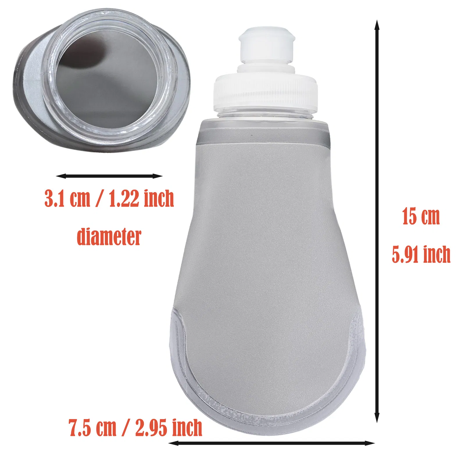 Складная бутылка для воды BPA-Free, 500 мл