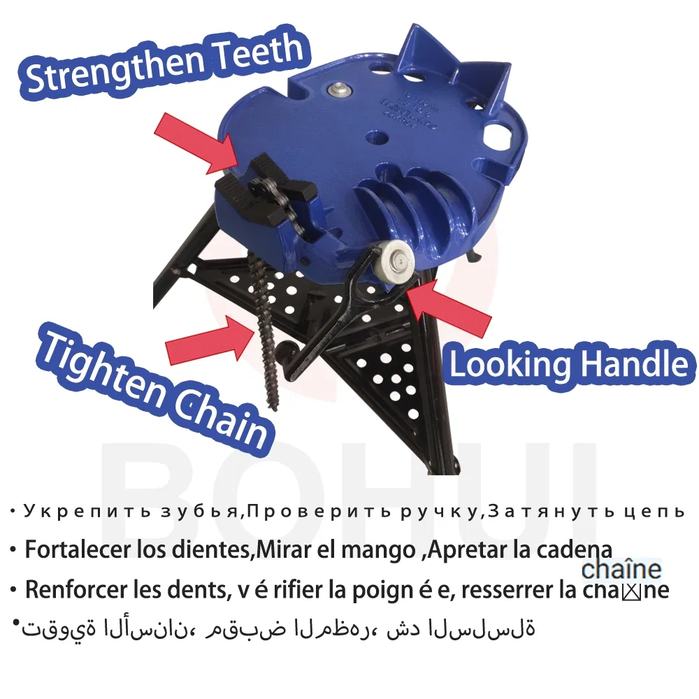 Тиски цепные для труб до 6 дюймов, усиленные