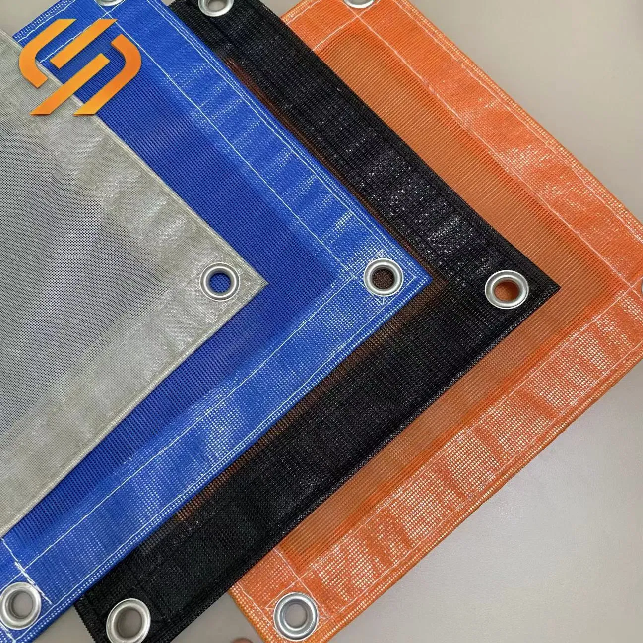 420dx420d PVC Polyester Coated Mesh Fabric for Scaffolding Safety Net