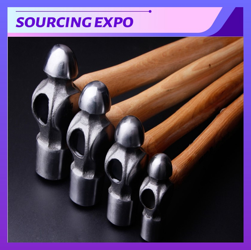 Wood Fiber Handle Polished Ball Pein Hammer