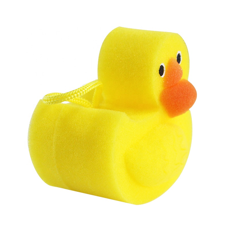 Cute Kids Duck Shape Bath Cleaning Magic Dish Wash Bath Beauty Make up Makeup Sponge