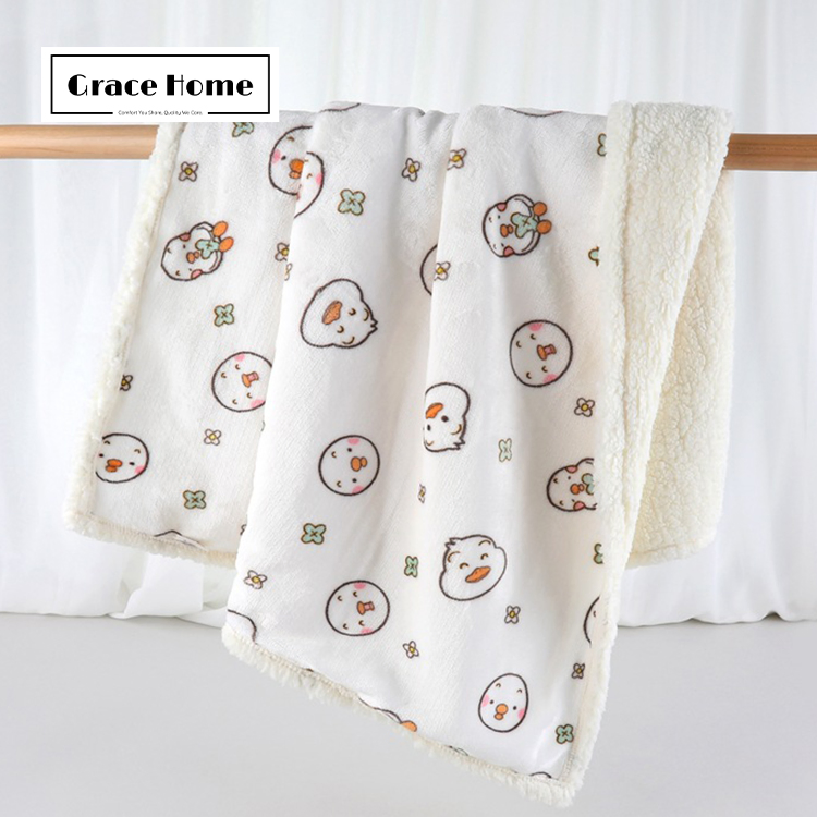 High Quality 100% Polyester Knitted Warm Thick Winter Fleece Infants Blanket