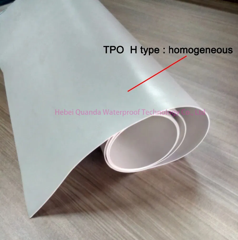 2.0mm Cheap Price Construction Material Tpo Flat Roofing Waterproof Membrane