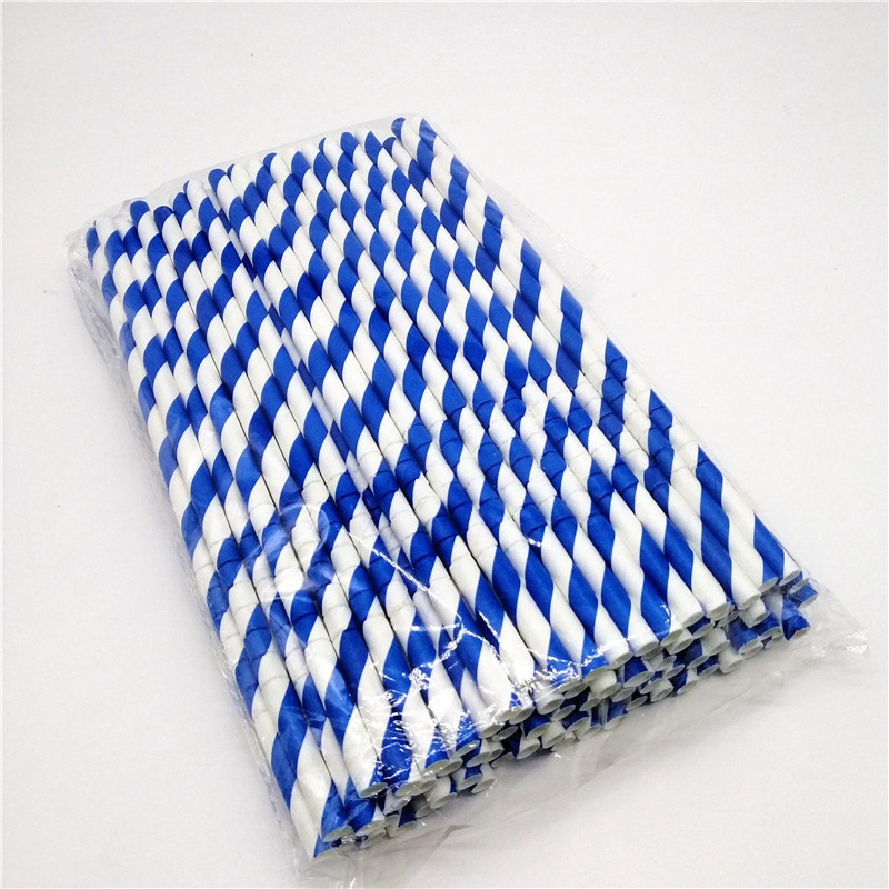 Disposable Biodegradable Flexible Drinking Paper Straw 6mm 8mm