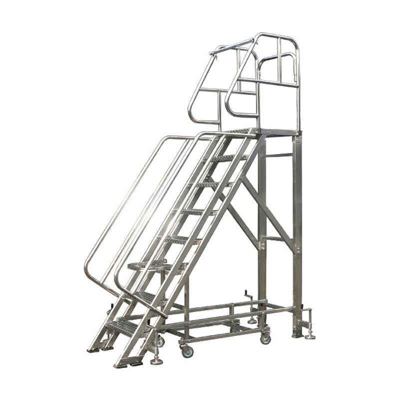 Industrial Work Platform with 55° Working Inclination 6 Steps of 1.5m Aluminum Ascending Safety Ladder