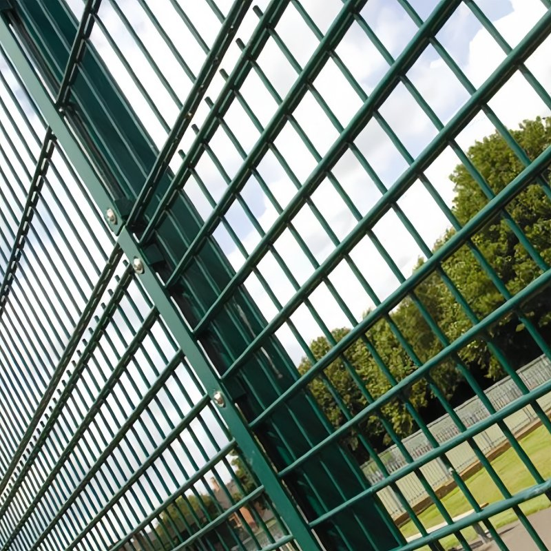 Heavy Duty 6FT 8FT Heavy Duty Powder Coated Double Horizontal Wire 868 656 Twin Germany Double Wire Panel Fence