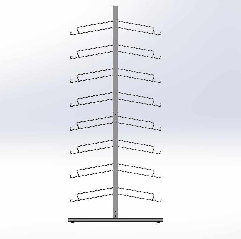 Stylish Gray Metal Baseball Cap Display Stand for Retail