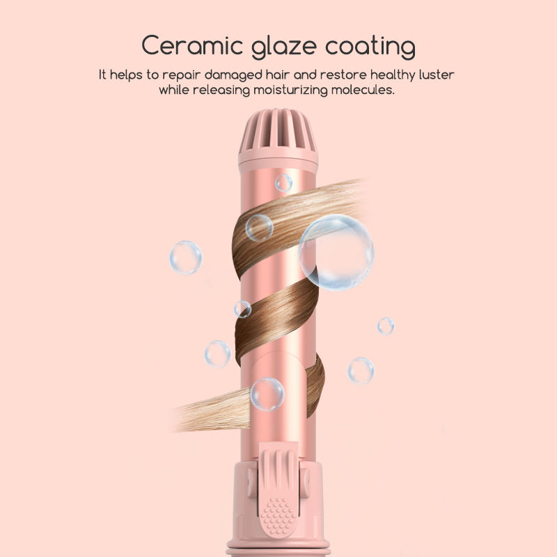 Wholesale Pink Big Wave Professional Ceramic Coating Auto Spin Electric Hair Curler