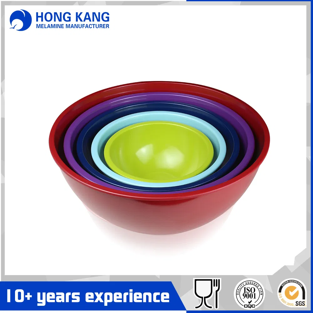 Custom Logo Multicolor Melamine Food Container Salad Bowl
