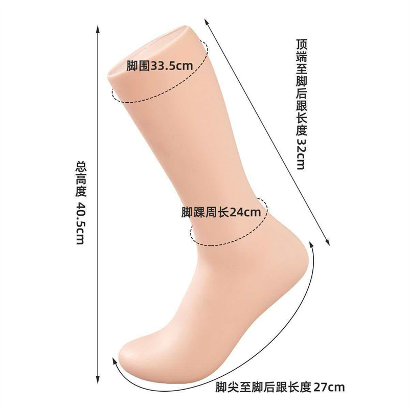 Sock Model Display Plastic Women Foot Model White Foot Mannequin Shoe Stretcher for Retail Socks Sandals Jewelry Ankle Chain Display Prop