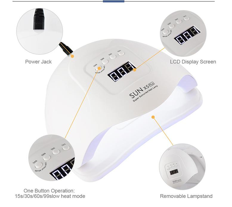 Sunx5plus Manicure Lamp 80W High Power Nail Phototherapy Lamp Nail Dryer