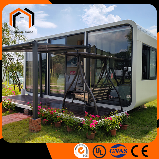 Portable Prefab Movable Luxury Camping House Glamping Pod Garden Pod Modular House Living Capsule House Apple Cabin