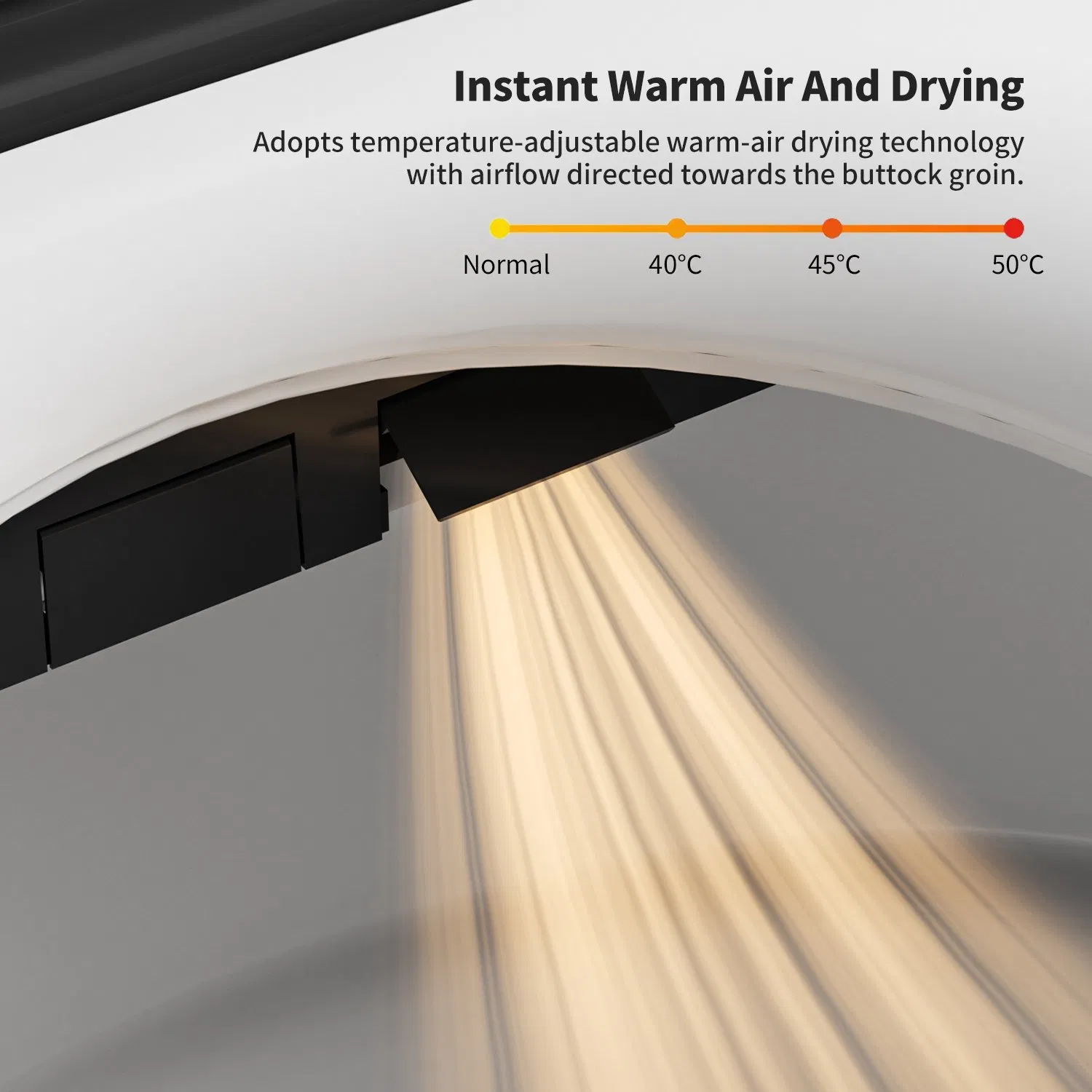 U Shape Intelligent Toilet Lid Slow Close Electric Bidet Heated Cover with Auto Spray Remote Ultra Smart Toilet Seat