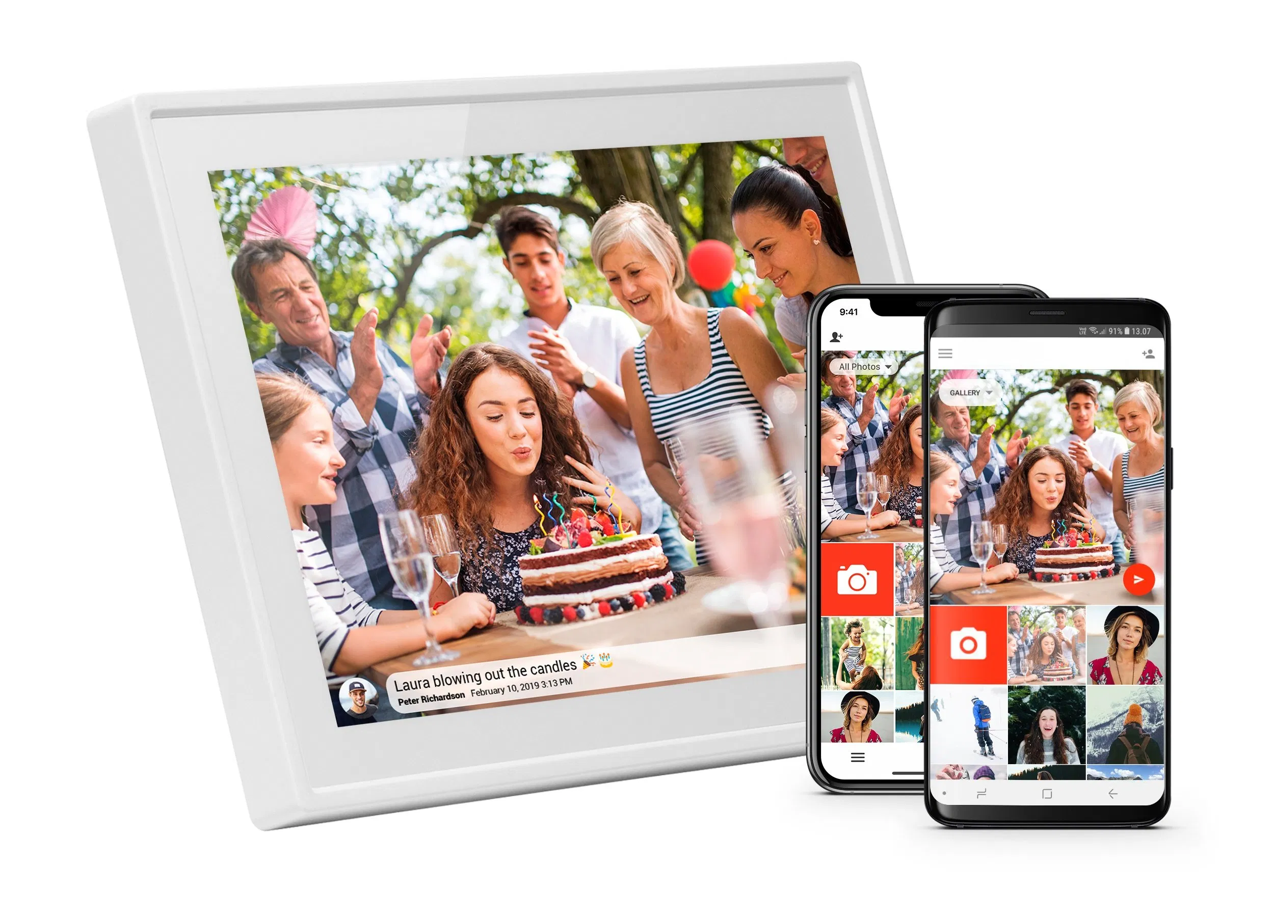 7" 10.1" WiFi Digital Photo Frame Touch Screen Digital Picture Display Frame Smart Digital Art Frame