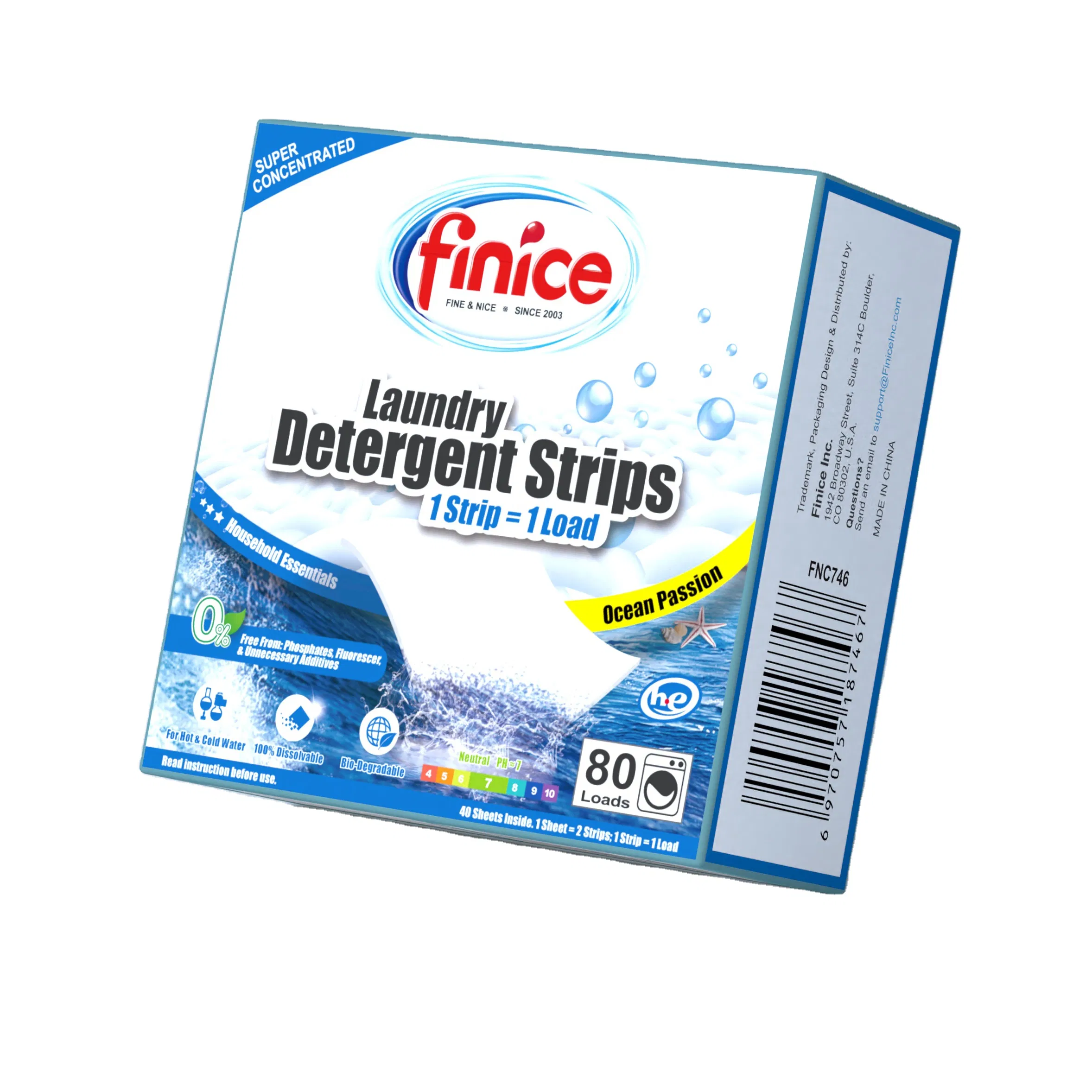 Fnc746 Finice Biodegradable Eco Friendly Laundry Strips Laundry Sheet Laundry Detergent Sheet