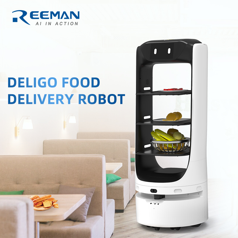 Waiter Delivery Service Robot Food Delivery Robot for Restaurant Serving Trolley