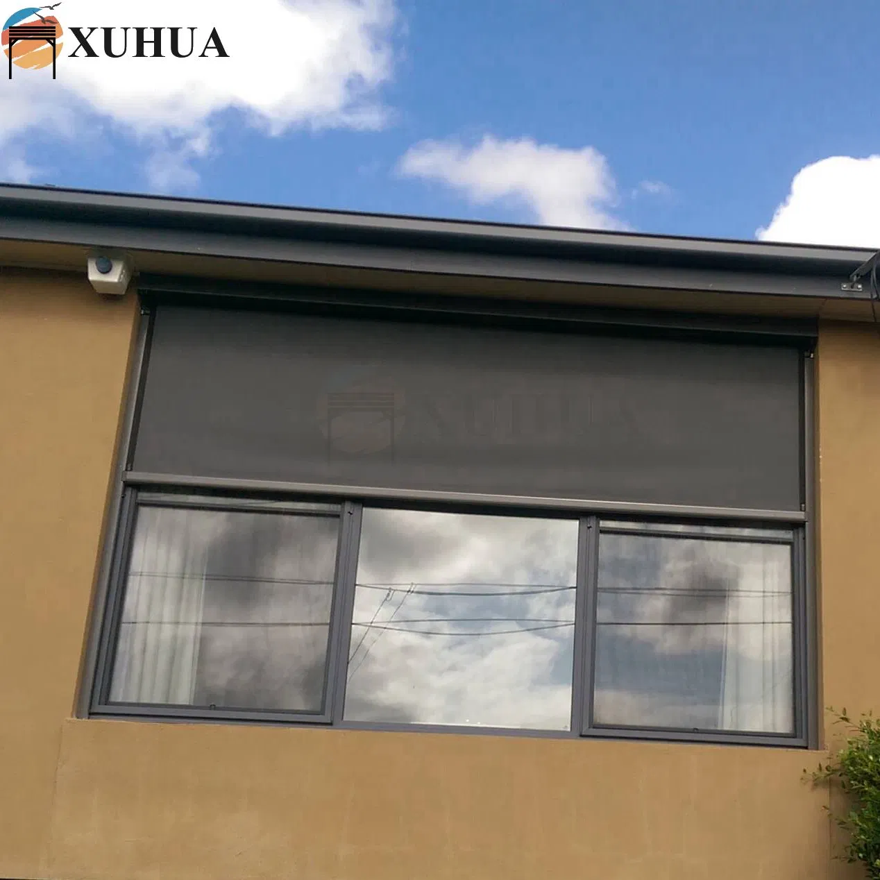 Xuhua Hotel Shade External Aluminum Horizontal Tension Roller Blinds Outdoor Balcony Curtain