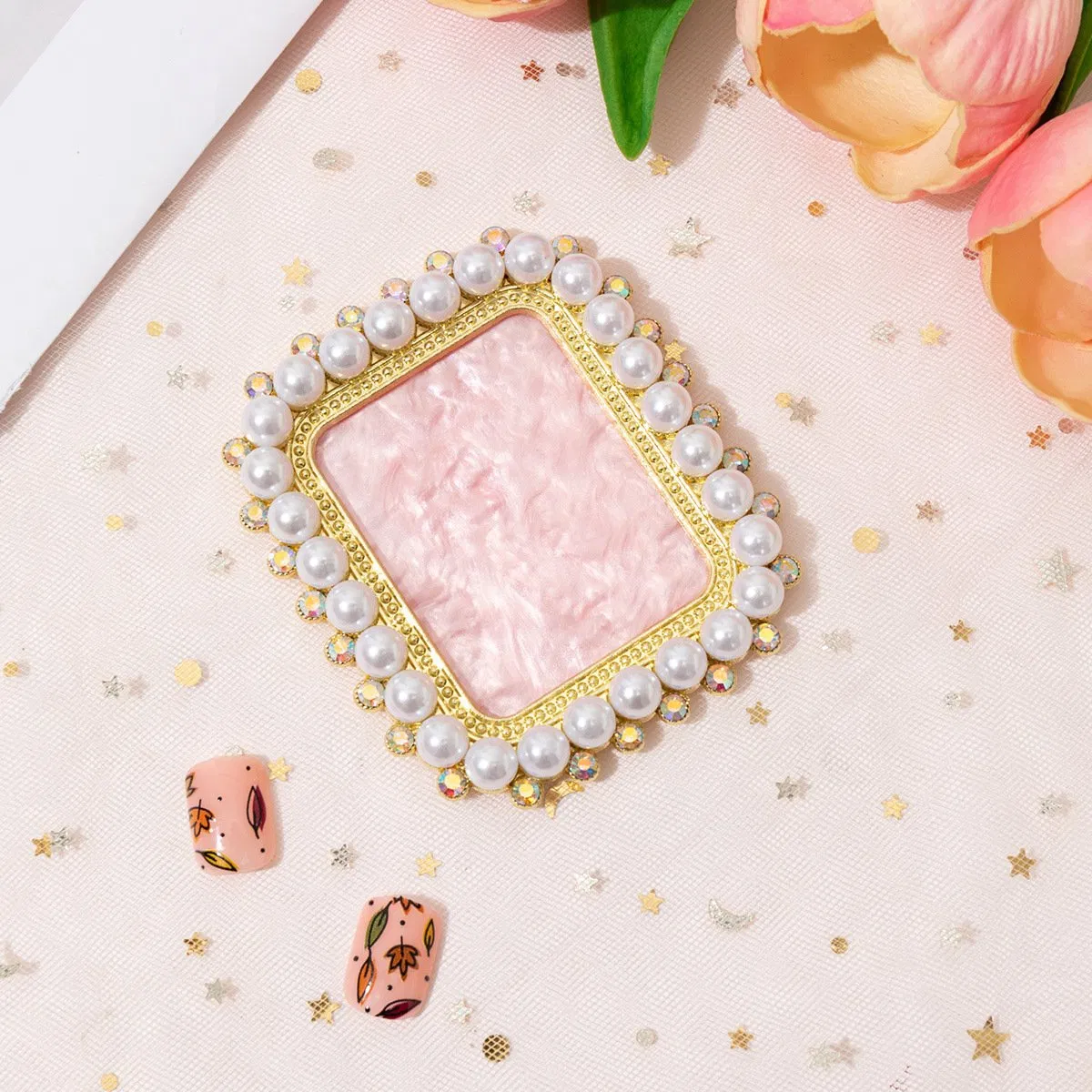 New Tips Display Bow Pearl Nail Color Painting Solid Gel Nail Palette