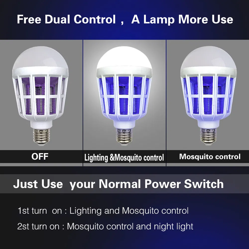 Amazon Best Sellers 2 in 1 15W LED Bulb Mosquito Killer Lamp