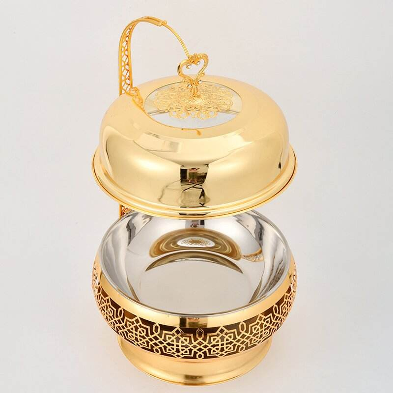 New Gold-Plated Stainless Steel Self-Service Stoves for Large, Medium, and Small Sizes, Hotel Insulated Vegetable Stoves