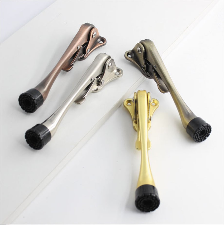 Treadle Type Manufacture High Quality Wooden Door Zinc Alloy Horseshoe Shape Door Suction Stopper for Home Door Bolt